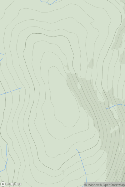 Thumbnail image for Cold Fell [Lake District C&W] showing contour plot for surrounding peak
